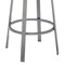 Armen Living Neura Swivel Counter or Bar Stool in Cloud Finish with White Faux Leather 840254333529 - alternate 4